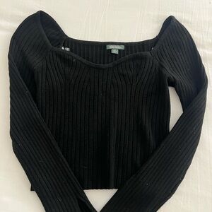 Wild Fable Black Ribbed Women's Sweater